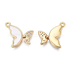 Brass Micro Pave Cubic Zirconia Charms&nbsp;KK-N231-230