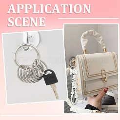 20Pcs 304 Stainless Steel Split Key Rings with 1Pc Alloy Spring Gate Rings&nbsp;FIND-SC0010-29