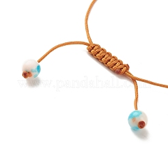 Round Natural White Jade Braided Bead Bracelet&nbsp;BJEW-JB07969-04