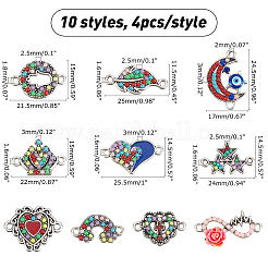 40Pcs 10 Style Antique Silver Tone Alloy Links/Connectors&nbsp;FIND-CA0003-36