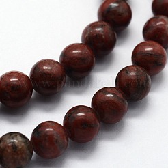 Natural Sesame Jasper/Kiwi Jasper Beads Strands&nbsp;G-I199-18-10mm