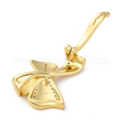Brass Micro Pave Cubic Zirconia Pendant Bails&nbsp;KK-D378-16G