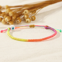 Handmade Porcelain Evil Eye Bead Braided Bracelets&nbsp;SI3080-8