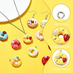 20Pcs 10 Colors Opaque Resin Imitation Food Pendants&nbsp;CRES-YW0001-31