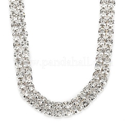 Brass Rhinestone Strass Chains&nbsp;CHC-WH0002-01S