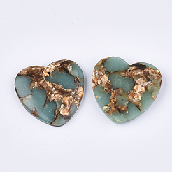 Assembled Natural Bronzite and Synthetic Aqua Terra Jasper Pendants&nbsp;G-S329-072