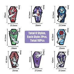 16Pcs 8 Styles Opaque Printed Acrylic Pendants&nbsp;SACR-HY0001-04