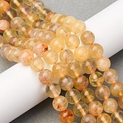 Natural Yellow Fluorite Beads Strands&nbsp;G-K340-A03-02A