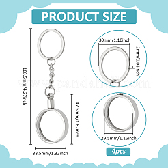 4Pcs Alloy Keychain Clasps&nbsp;KEYC-FG0001-17P