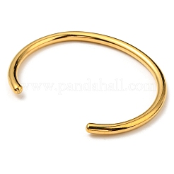 Ion Plating(IP) 304 Stainless Steel Simple Thin Cuff Bangles&nbsp;X-BJEW-P296-02G