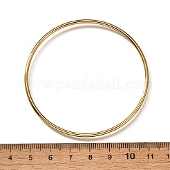 Ion Plating(IP) 304 Stainless Steel Simple Plain Bangle for Women&nbsp;BJEW-F461-01A-G