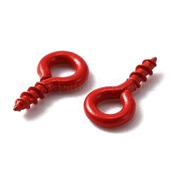 Stoving Varnish 100Pcs Iron Screw Eye Pin Peg Bails&nbsp;FIND-WH0036-29D