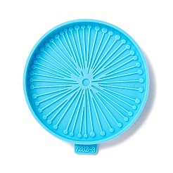 Flat Round with Dandelion Pattern Cup Mat Silicone Molds&nbsp;DIY-M039-03