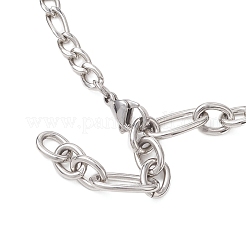 304 Stainless Steel Figaro Chain and Paperclip Chain Necklaces&nbsp;NJEW-JN05834
