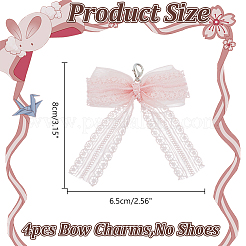 Lace Bowknot Shoe Decorations&nbsp;FIND-WH0126-646B