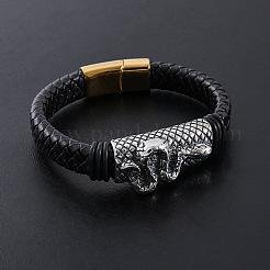 Punk Braided PU Leather Cord Bracelets&nbsp;VJ0992-2