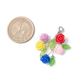 Rose Resin Pendants&nbsp;PALLOY-JF03758