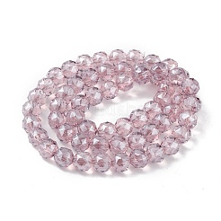 Transparent Electroplate Glass Beads Strands&nbsp;EGLA-F154-PL04