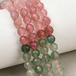 Natural Red and Green Strawberry Quartz Beads Strands&nbsp;GG-NH0006-A02-6mm