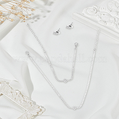 Brass Rhinestone Bracelets & Stud Earrings & Pendant Necklaces Sets&nbsp;SJEW-LP0001-98S