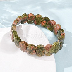 Natural Unakite Beaded Stretch Bracelets for Unisex&nbsp;G-K303-01D