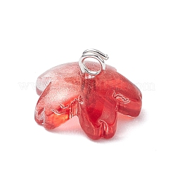 9Pcs 9 Colors Two Tone Glass Charms&nbsp;PALLOY-JF04513