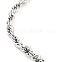 Tarnish Resistant 304 Stainless Steel Twisted Bracelet Makings&nbsp;STAS-P333-20P