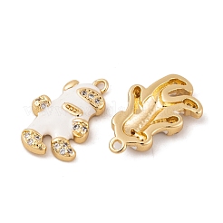 Brass Micro Pave Cubic Zirconia Pendants&nbsp;KK-E108-43G