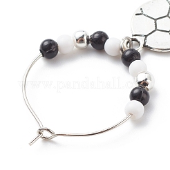 Round Acrylic Beaded Wine Glass Charms Ring&nbsp;AJEW-JO00172