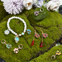 Alloy Enamel Honeycomb Pendant Stitch Markers&nbsp;HJEW-AB00249