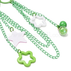 Acrylic Star Charm Iron Chain Bag Decorative Chains&nbsp;HJEW-OC00299