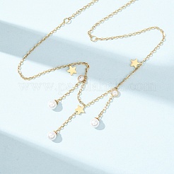 304 Stainless Steel Crystal Rhinestone Pendant Necklaces for Women&nbsp;NJEW-F378-01G-04