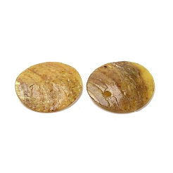 Spray Painted Natural Akoya Shell Charms&nbsp;SHEL-F007-15A-04
