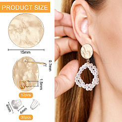 12Pcs Brass Stud Earring Findings&nbsp;KK-BC0011-35