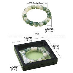 Bodhi Wood Column Beaded Stretch Bracelet for Women&nbsp;BJEW-YW0001-04A
