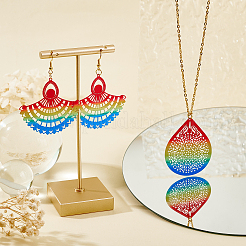 16Pcs 8 Style 430 Stainless Steel Pendants&nbsp;STAS-DC0005-15