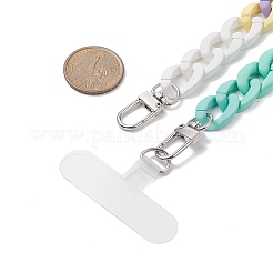 Acrylic Curb Chain Mobile Strap&nbsp;HJEW-JM00976