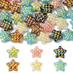 50Pcs Plating Opaque Acrylic Beads&nbsp;MACR-CJ0001-90