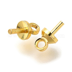 Brass Cup Pearl Peg Bails Pin Pendants&nbsp;KK-H506-10B-LG