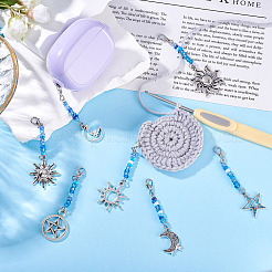 Glass Seed Bead Alloy Hanging Decorations&nbsp;HJEW-TAC0048