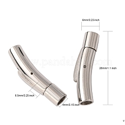 Tarnish Resistant 304 Stainless Steel Bayonet Clasps&nbsp;STAS-G157-02P-6mm