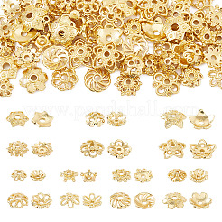 56Pcs 14 Styles Flower Brass Bead Caps&nbsp;KK-TA0002-03