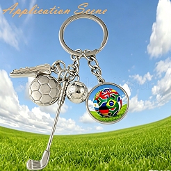 Golf Alloy Sublimation Blanks Keychains&nbsp;AL-CBAF9A1-02P-05