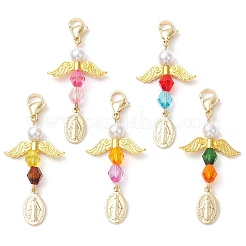Angel Acrylic & Shell Pearls Pendant Decorations&nbsp;HJEW-JM02459