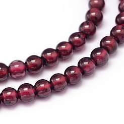 Mozambique Import Natural Grade A Garnet Round Beads Strands&nbsp;G-E300-A-3mm