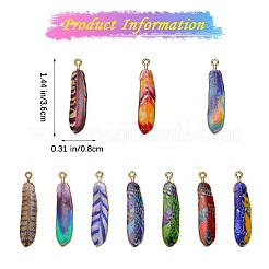 30Pcs 10 Style Rack Plating Alloy Pendants&nbsp;FIND-SZ0003-44
