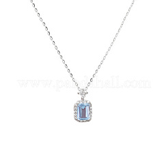 Brass Rhinestone Rectangle Perfume Bottle Pendant Necklaces for Women&nbsp;FS-WG20949-01