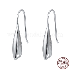 Anti-Tarnish Rhodium Plated 925 Sterling Silver Earring Hooks&nbsp;STER-F033-41P