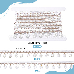 3 Yards Polyester & Shell Beaded Trim&nbsp;OCOR-PH0006-40