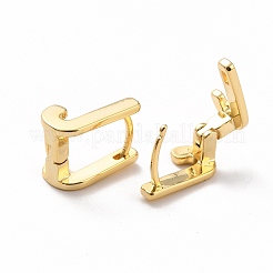 Initial Hoop Earrings for Women&nbsp;EJEW-P194-01G-J
